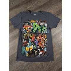 Marvel Comics Superheroes Graphic T-Shirt Charcoal Heather Gray Small SM