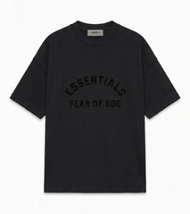 ESSENTIALS Fear of God Black Crew Neck Short Sleeve OVERSIZED T-Shirt Men M