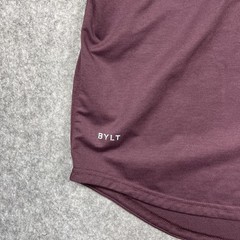 BYLT Henley 3 Button T Shirt Men Size 3XL Burgandy