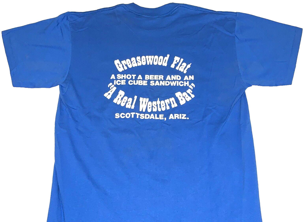 Rare Greasewood Flat Western Bar Scottsdale Arizona T-Shirt New LG Single Stitch