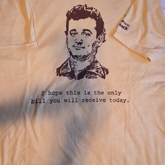 BILL MURRAY XL “Hope This Is Only Bill You Receive” Caddy Shack Tee Shirt Rare
