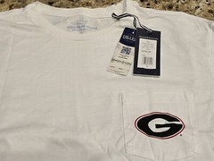 Vineyard Vines UNIVERSITY OF GEORGIA BULLDOGS Pocket T-shirt Men’s Size LARGE
