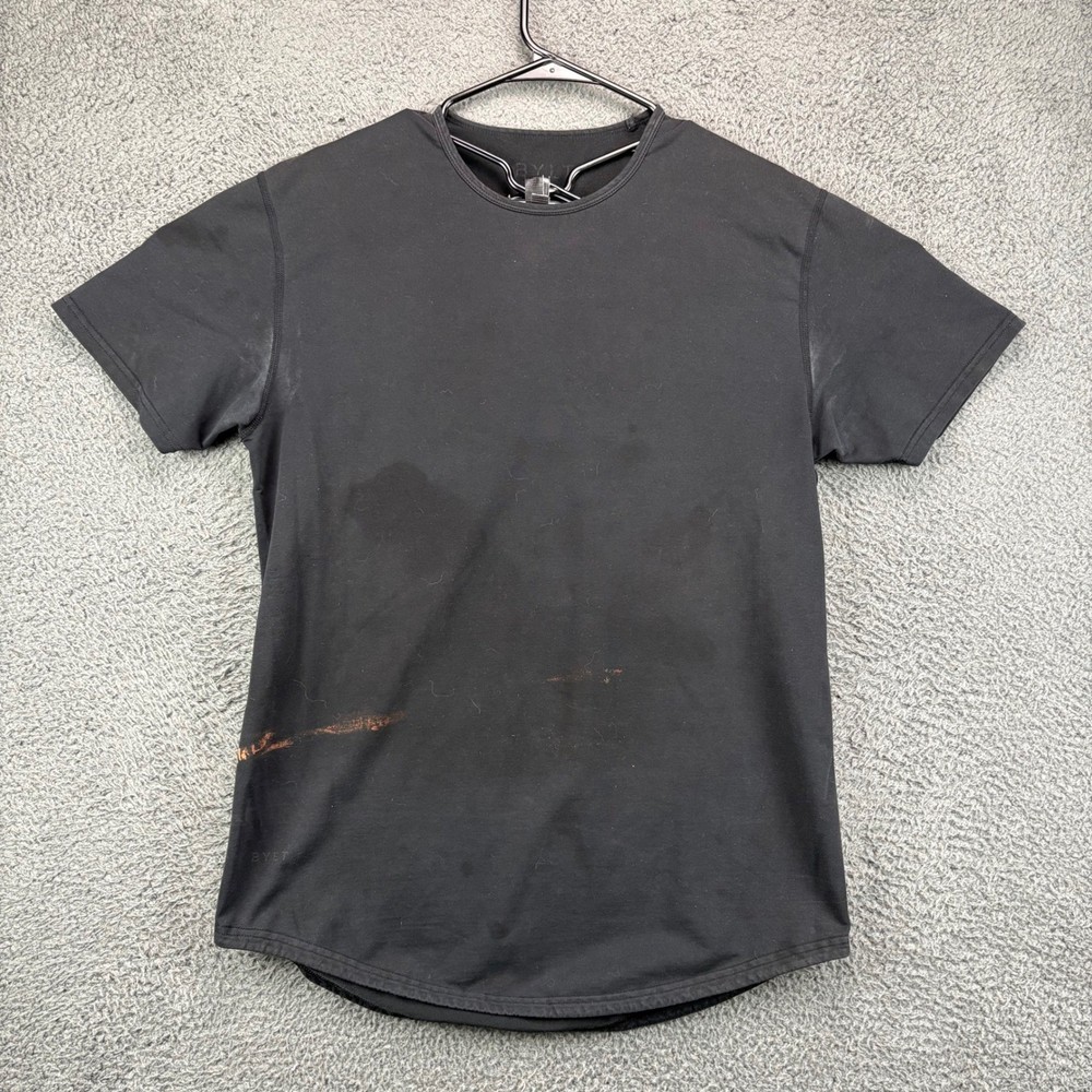 BYLT Premium Basics Mens Drop Cut Short Sleeve T-Shirt Black Size Medium