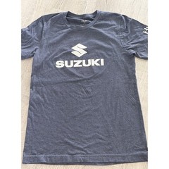 Huk Suzuki Fishing T-Shirt Small Blue Heather USA Flag Graphic Short Sleeve