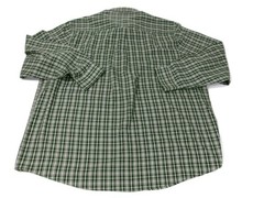 Saddlebred Mens Casual Shirt Size XXL Green Plaid Button Down Easy Care