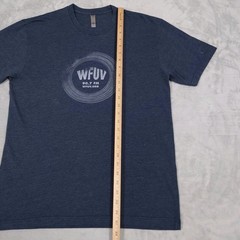 WFUV T-Shirt – 90.7 FM NPR Public Radio NYC – Mens L Blue Political