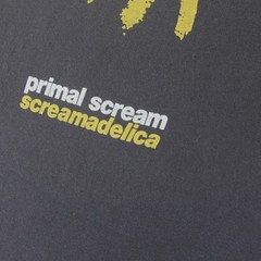 H&M Primal Scream T Shirt M Screamadelica Album Tracklist Merch Rock Band Tee