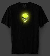 NW MEN’S PRINTED SKULL GLOW IN THE DARK FUNNY HIPSTER GRAPHIC COTTON T-SHIRT