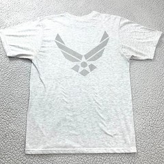 USAF Air Force PT T Shirt Mens Medium Gray Reflective Physical Training UNICOR