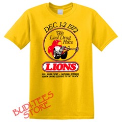Drag Racing Retro Drag Strip HOT ROD Muscle Car Men’s Yellow T-Shirt Size S-5XL