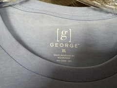 George Men’s Short Sleeve Crew Blooming Blue Heather Tee Shirt