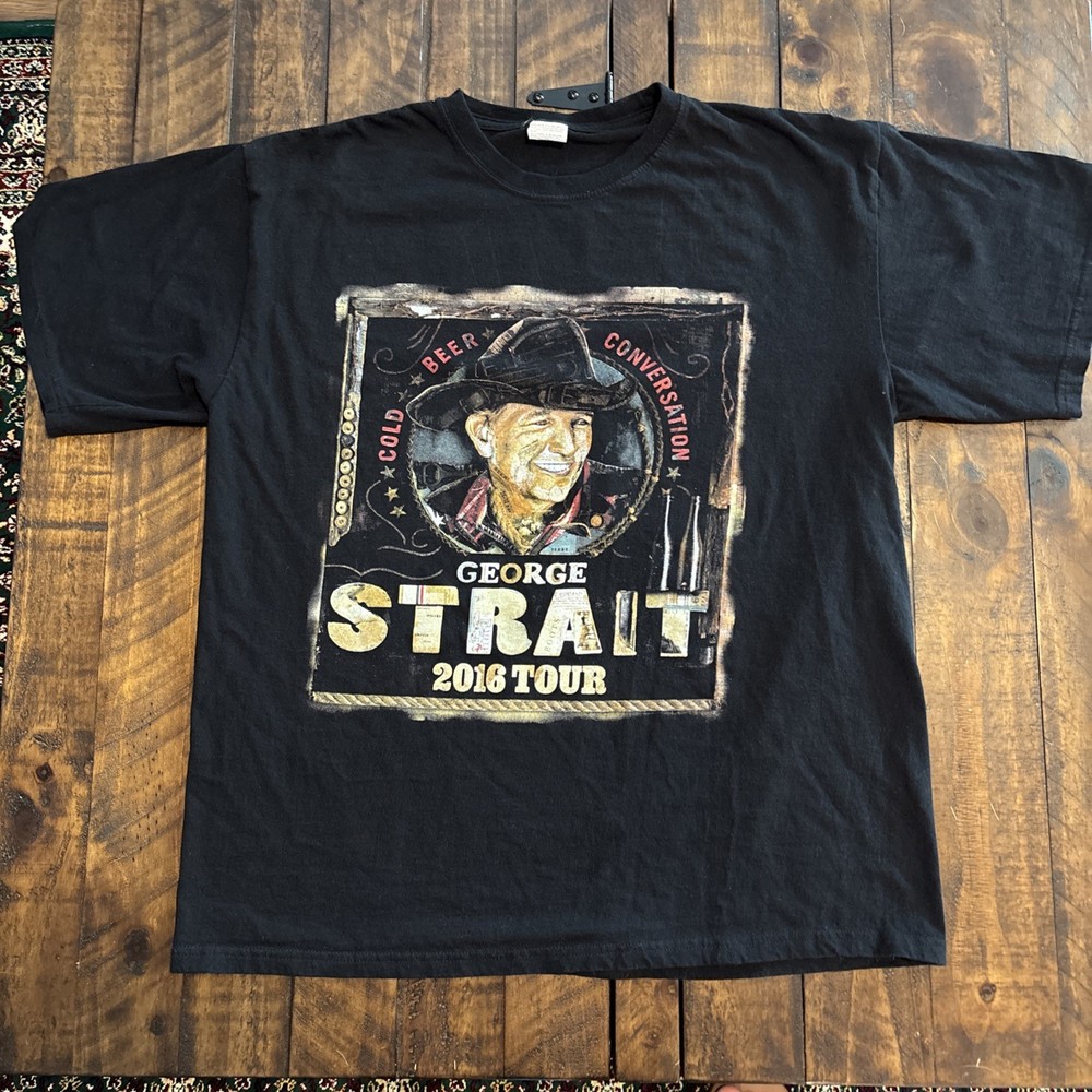 George Strait 2016 Concert Tour Men’s Double Sided T-Shirt Size XL
