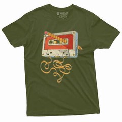 Men’s vintage cassette tape with pencil T-shirt 80s 90s born nostalgic gift