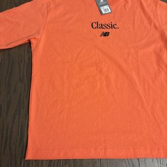 NWT New Balance Timeless Salmon Red Tee T-Shirt $45 Cotton Medium M NEW