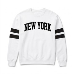 Mens New York Long Sleeve Crew Neck Shirts Varsity Graphic Tee Pullover S-3XL