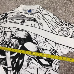 Vintage Marvel X-Men All Over Print Tshirt Wolverine Beast Storm Large Jim Scott
