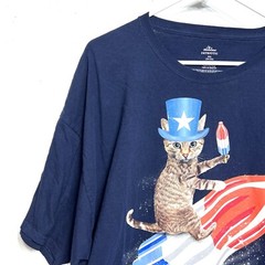Way To Celebrate Patriotic Womens T Shirt Size 3XL Blue