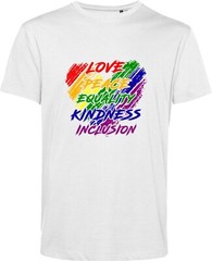 LGBT Pride Month T Shirt Love Peace Equality Kindness Gay Pride Rainbow Gift Top