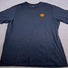 Tommy Bahama T-Shirt Mens Lrg Black Flame & Fortune Grill Graphic UPF 50 Cotton