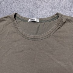 Buck Mason Shirt Mens Medium Green Cotton Crew Neck Tee Drop Cut USA Huckberry