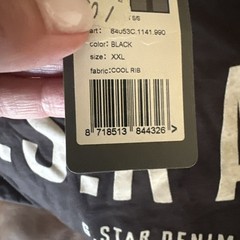 NWT G-Star Raw Felt Applique Logo Slim T-Shirt XXLarge Organic Cotton