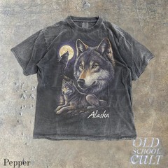 Wolf Alaska Vintage Graphic Animal Nature Comfort Tee