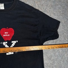 Fruit of the Loom I Heart NY T-Shirt Mens XL Black Big Apple Graphic VTG READ