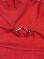Vintage BVD Blank Red Pocket T-Shirt Men’s Large Single Stitch Made In USA 90s