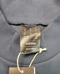 Adidas Basketball Tshirt XL Unisex Blue Aurora Ink Logo Tee High Neck
