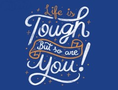 NEW Life is Tough but So Are You! T Shirt Men’s Large Classic Fit Port & Company