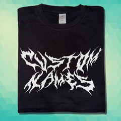 Custom Death Metal Tee Vintage Heavy Metal Rock Band Distressed Shirt Goth Faded