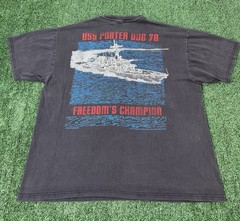 Vintage 90s “Blackbird USS Porter DDG 78 Freedoms Champion Warcraft T Shirt XL
