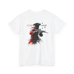 America 250th Distressed Flag Revolutionary Soldier Patriotic Short Graphic Tee