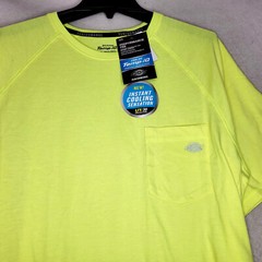 Dickies Fast Dry Shirt Mens 3XL XXXL YELLOW HI VIZ OUTDOOR CASUAL WORK WEAR NWT