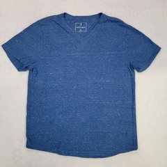 Mutual Weave Men’s Blue Heather V-Neck Short Sleeve Basic T-Shirt Size Medium