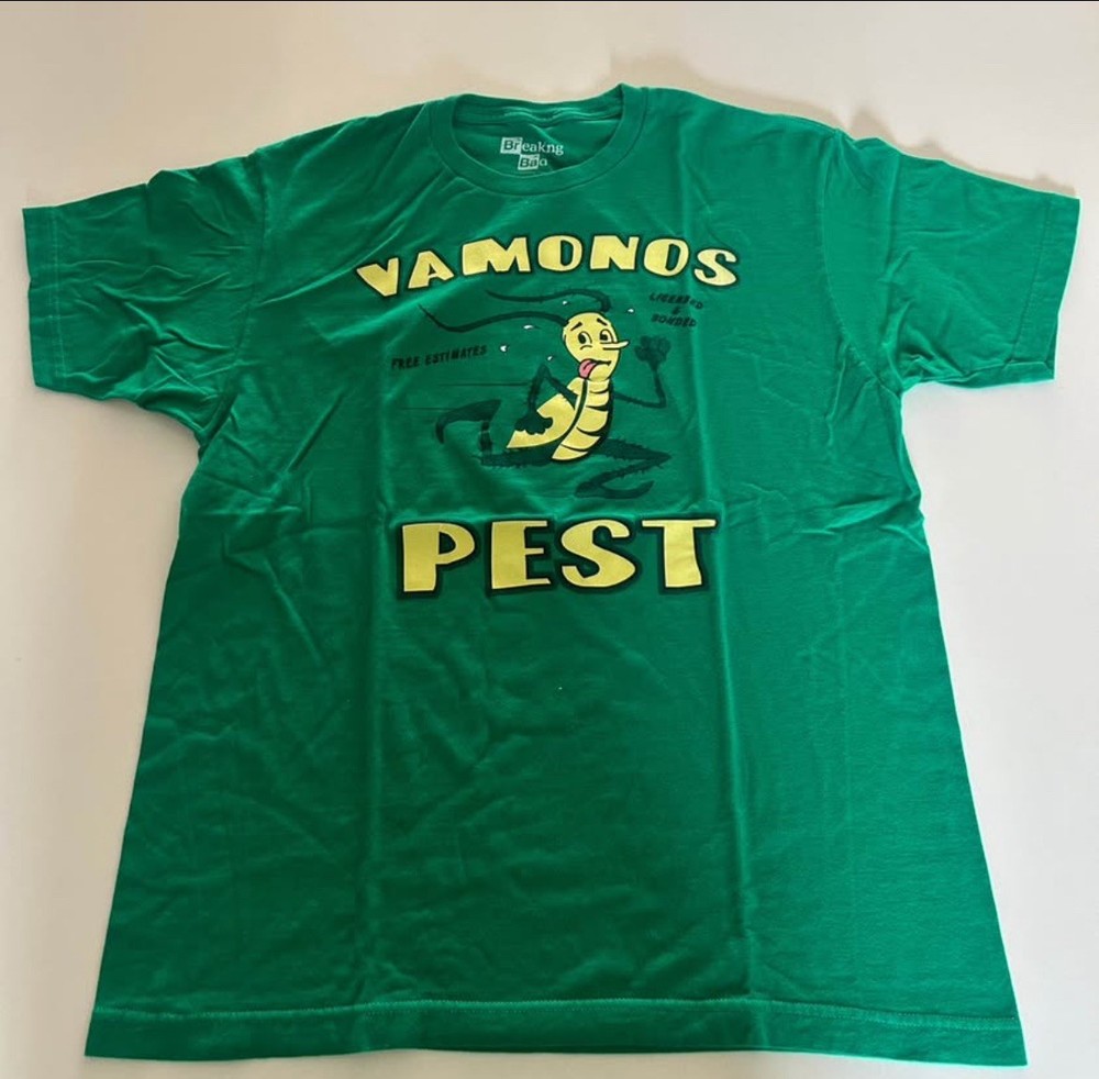 Breaking Bad Vamonos Pest TV Show 2013 Rare Men’s T-Shirt Green Size Large