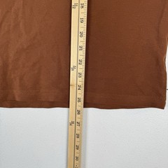 Denim & Flower Shirt Mens Medium M Solid Brown Contrasting Trim