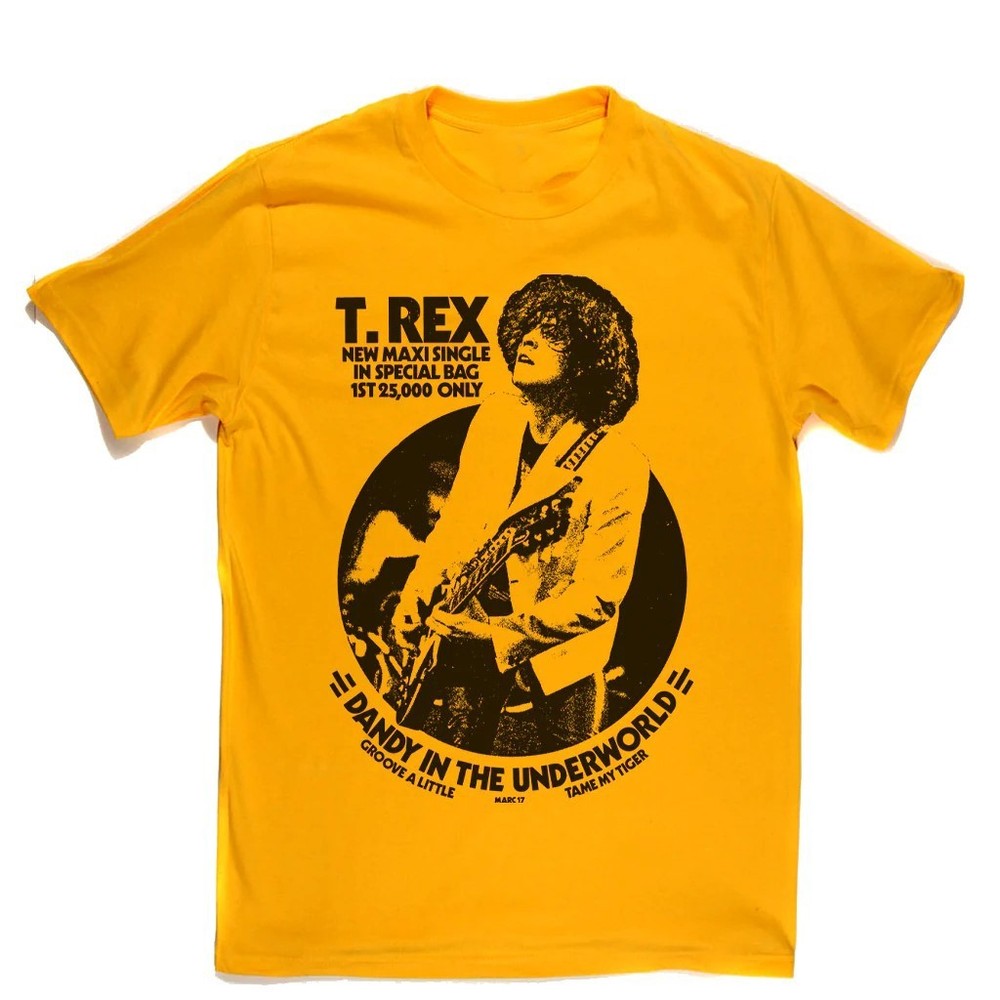 T. Rex band Yellow Cotton All size S-234XL Gift For Fans T-Shirt HD218