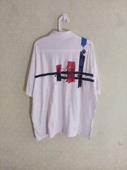 Vintage White Adidas Tennis Polo Tshirt Size L Made In Yugoslavia