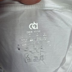 Lot of 2 Men’s David Archy Crewneck Tee Shirt Undershirt Basic Bamboo White sz L