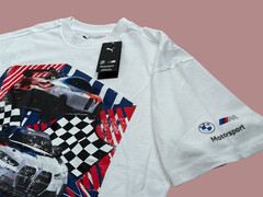 Puma X BMW MMS Vintage Racing M Motorsport T-Shirt White Men’s Size M New $45