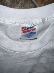 VTG Hanes Heavyweight 50/50 Crewneck Tee Cartoon Dog Hiking Single Stitch USA L