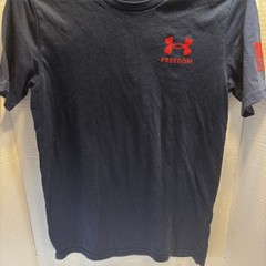 UNDER ARMOUR Freedom Flag T-Shirt Mens XS Cotton Loose Fit Graphic T-Shirt 13708
