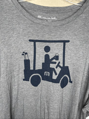 TravisMathew Golf Cart Graphic T-Shirt Gray Short Sleeve 100% Pima Cotton Men’s