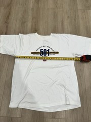 NWT VTG 90s LEVIS 501 Promo Genuine USA Made Jeans White Tee T-Shirt Mens Large