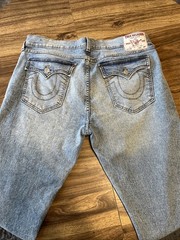 True Religion Mens Light Wash Denim Jeans 38