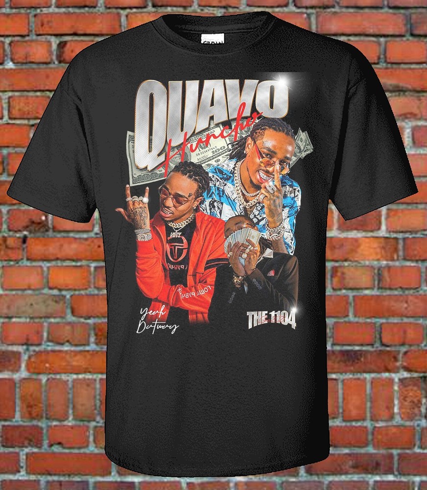 QUAVO 90s Style Bootleg Tee The Migos ATL Hip-Hop Rap Music