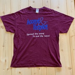 Vintage Accept & Respect Spread the Word to End the Word Graphic T-Shirt Size XL