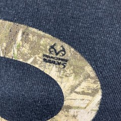 Men’s Short Sleeve Costa T Shirt Black Heavy Cotton Back Camo Logo Large