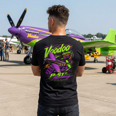 Voodoo P-51 Mustang Reno Air Races Graphic T-Shirt Tee S-5XL